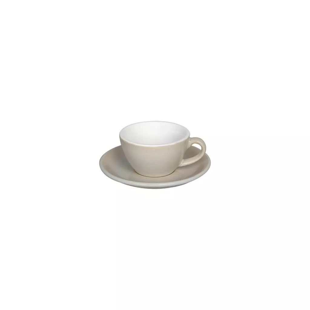 Loveramics Egg - Flat White 150 ml Cup and Saucer - Ivory