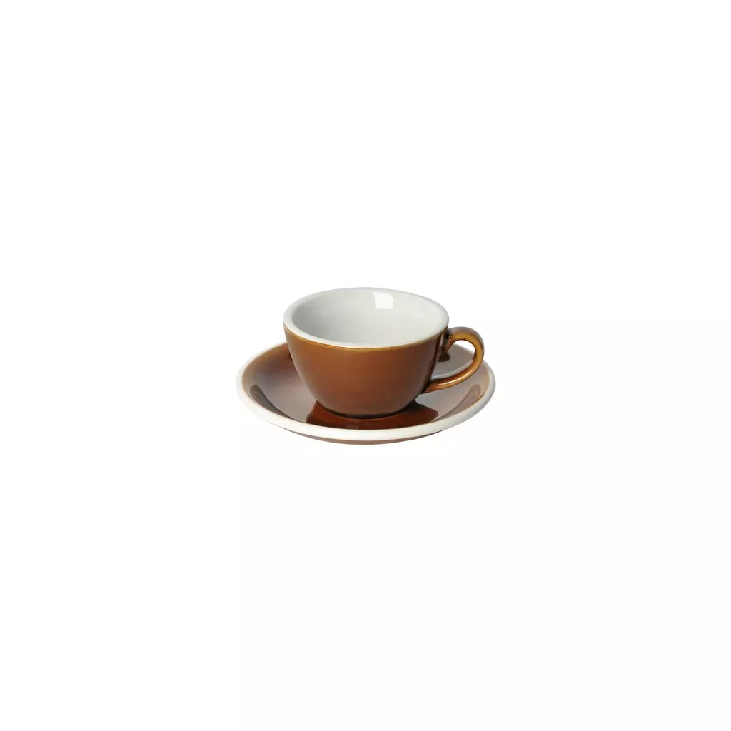 Loveramics Egg - Flat White 150 ml Cup and Saucer - Caramel