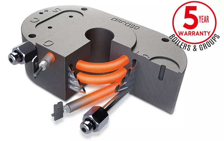 Ascaso Dream PID má jeden okruh, který je nutné přepínat na režimy espresso, pára. Zdroj: Zdroj: https://www.ascaso.com Ascaso Dream PID - jednobojler