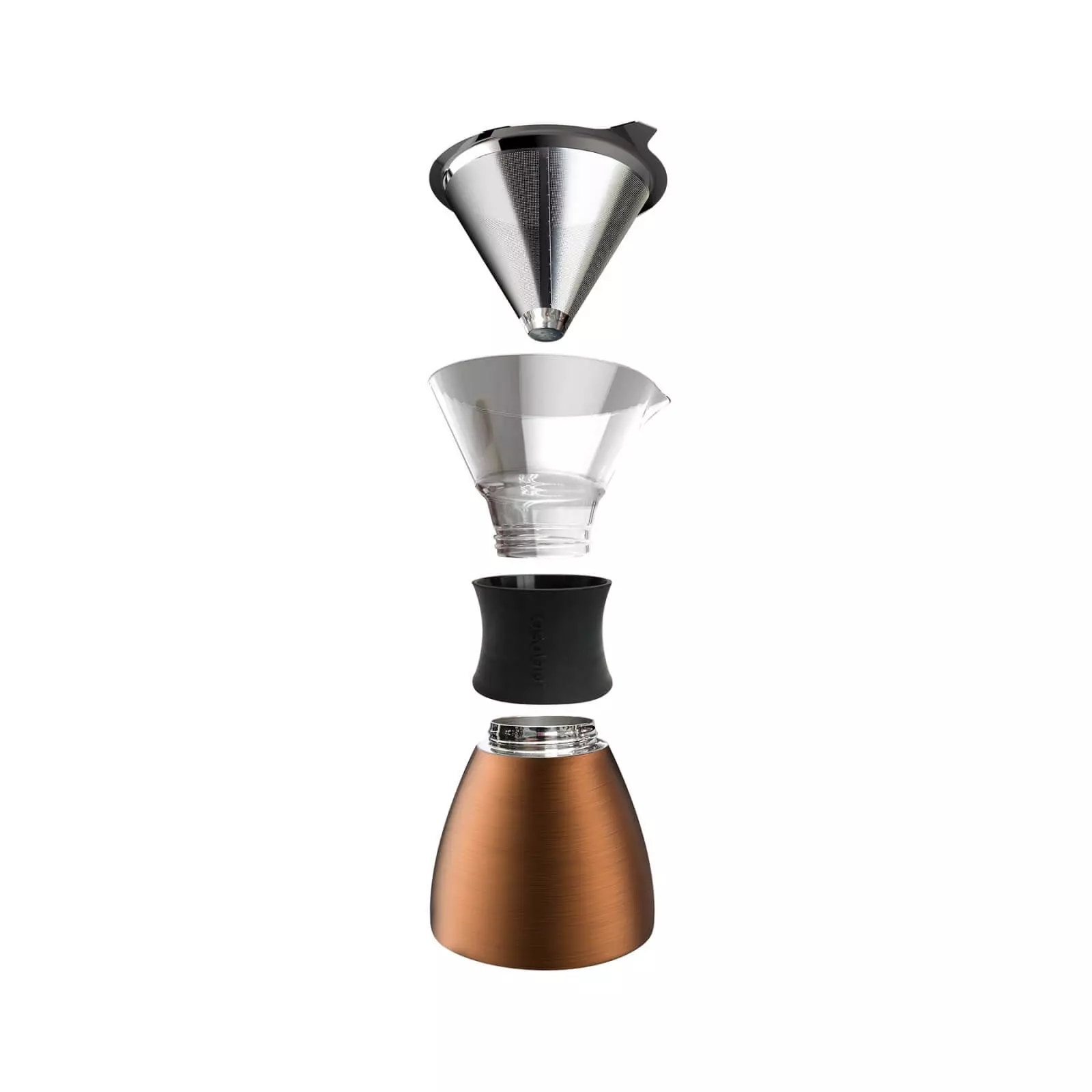 Asobu Pour Over PO300 měď/černý 1l | Lázeňská káva