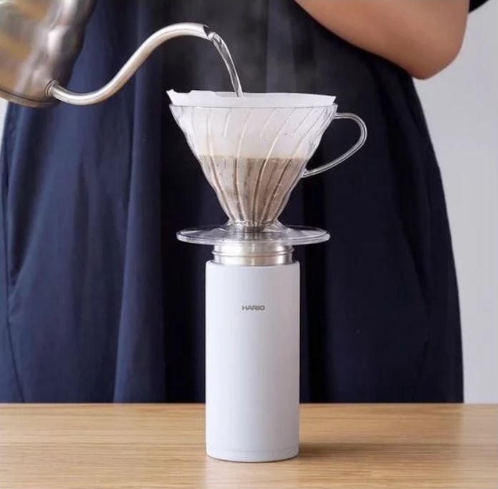 Hario Stick Bottle šedá termoska na kávu | Lázeňská káva