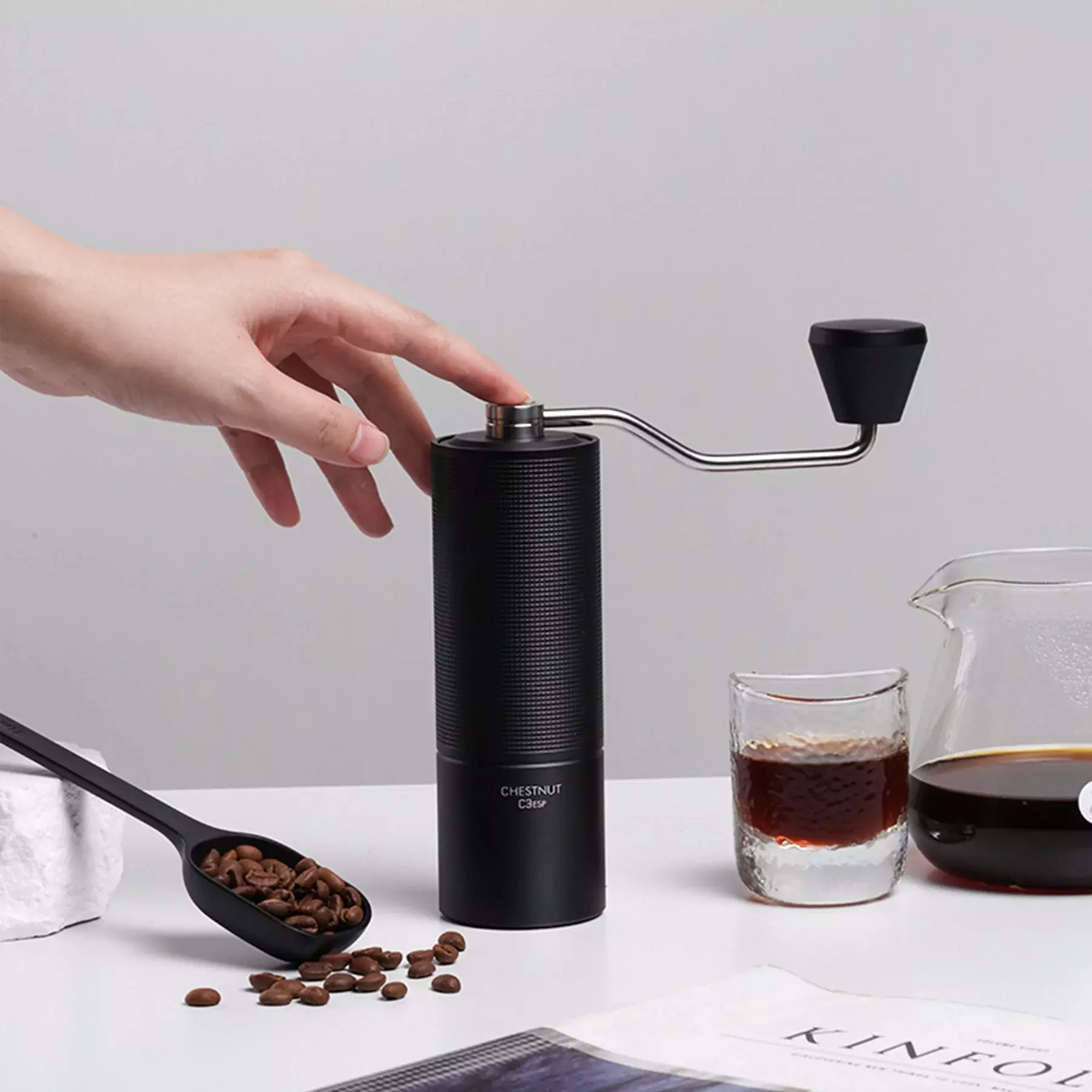 Timemore C3 ESP černý – ruční mlýnek na kávu | Lázeňská káva