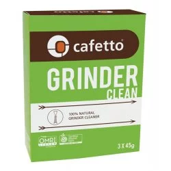 Balíček Cafetto Grinder Clean 3x45g určený pro čištění mlýnků kávovarů, značka Cafetto.