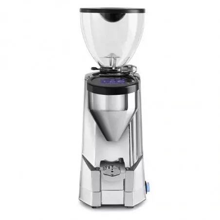 Espresový mlýnek Rocket Espresso SUPER FAUSTO v chromovém provedení ze přední strany