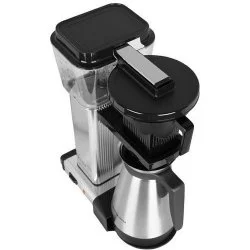 Stroj na výrobu filtrované kávy s nerezovou konvicí pohled zezhora