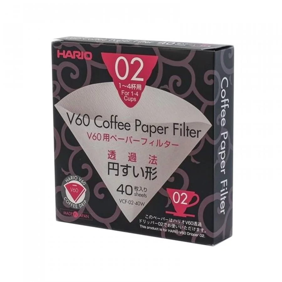 Hario V60-02 papírové filtry VCF-02-40W 40 ks