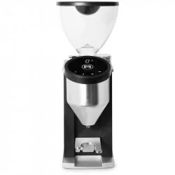 Přední pohled Rocket Espresso FAUSTINO 3.1 černý mlýnek.