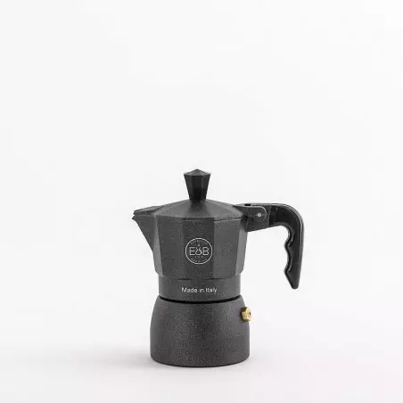 E&B LAB Classic Moka Pot pro jeden šálek, vyrobená z hliníku, ideální pro přípravu silného a aromatického espressa.