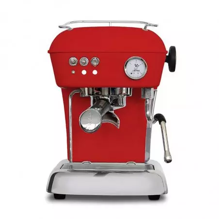Kompaktní domácí pákový kávovar Ascaso Dream ONE v barvě Love Red s příkonem 1050 W.