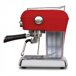 Domácí pákový kávovar Ascaso Dream ONE v barvě Love Red, vyrobený z kvalitního hliníku.