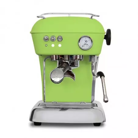 Domácí pákový kávovar Ascaso Dream ONE v barvě Fresh Pistachio s manuálním dávkováním.