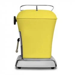 Domácí pákový kávovar Ascaso Dream ONE v barvě Sun Yellow s termoblokem pro rychlé ohřívání vody.