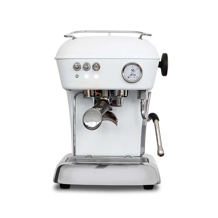 Domácí pákový kávovar Ascaso Dream ONE v barvě Cloud White s vysokým tlakem 20 barů pro perfektní espresso.
