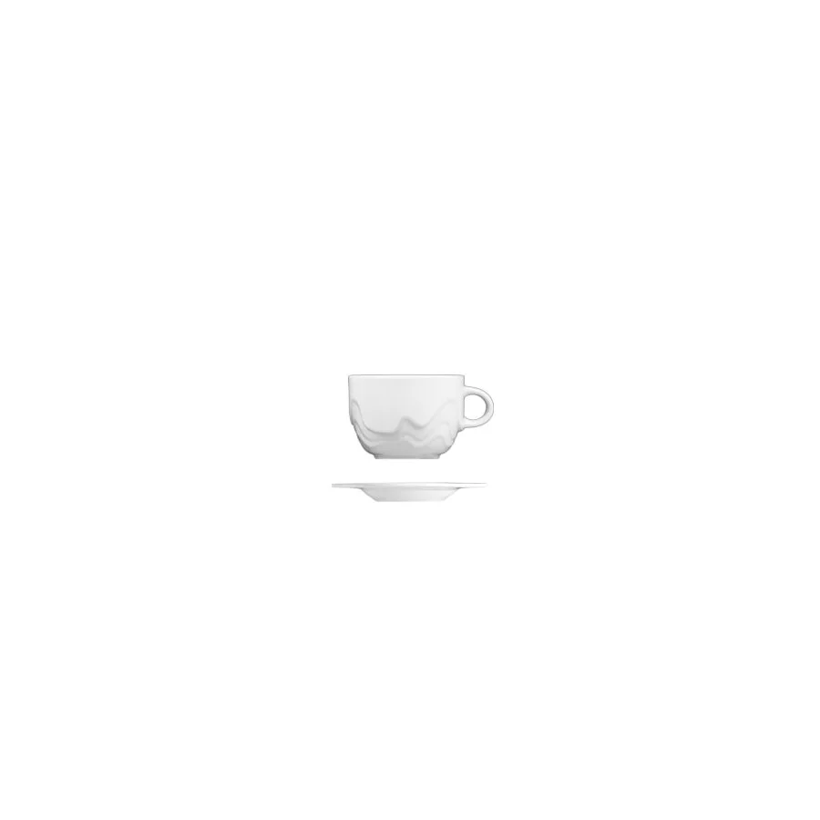 bílý šálek Melodie na latte