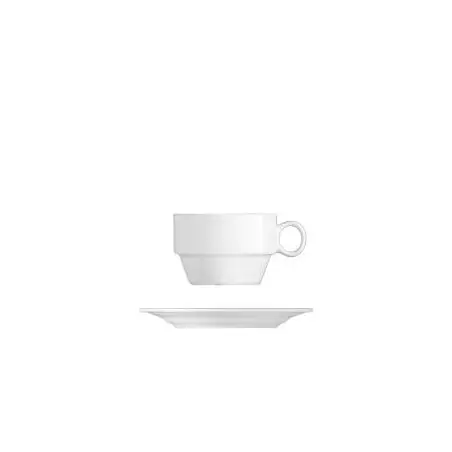 bílý šálek Princip na latte
