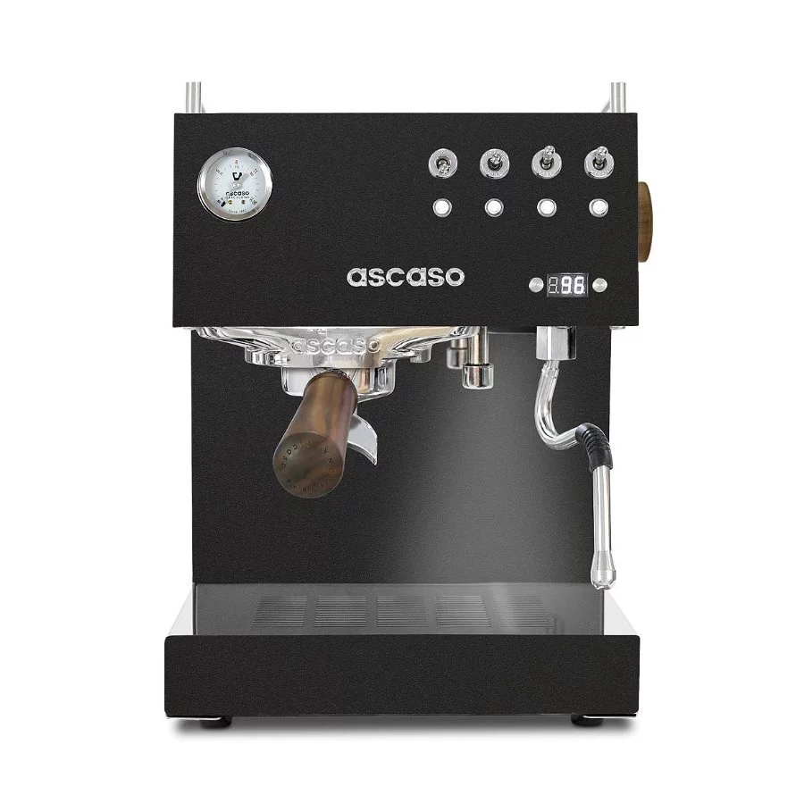 Domácí pákový kávovar Ascaso Steel DUO s nastavováním teploty.