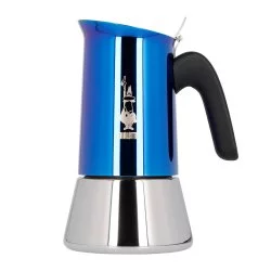 Modrá Bialetti New Venus pro přípravu 6 šálků kávy.