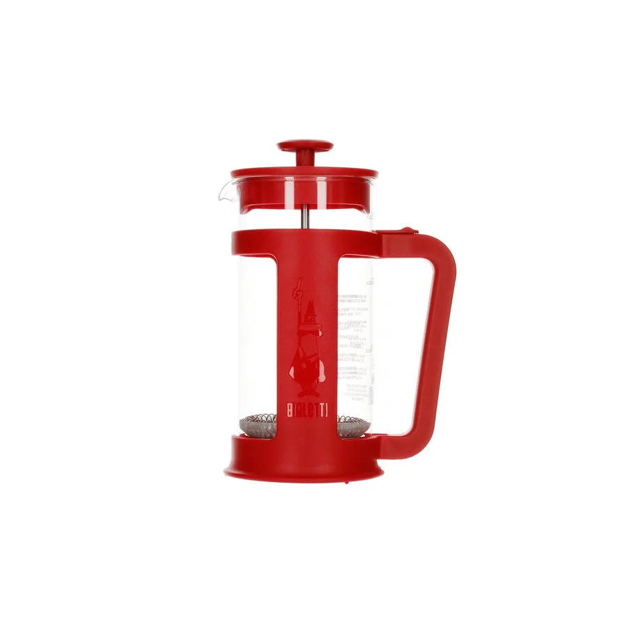 Bialetti French Press Smart 350 ml červený pro přípravu kávy i čaje.