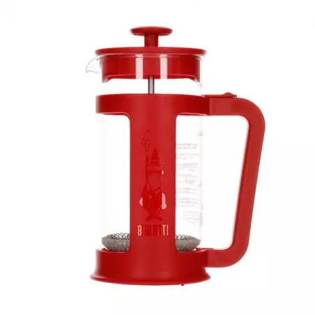 Bialetti French Press Smart 350 ml červený pro přípravu kávy i čaje.