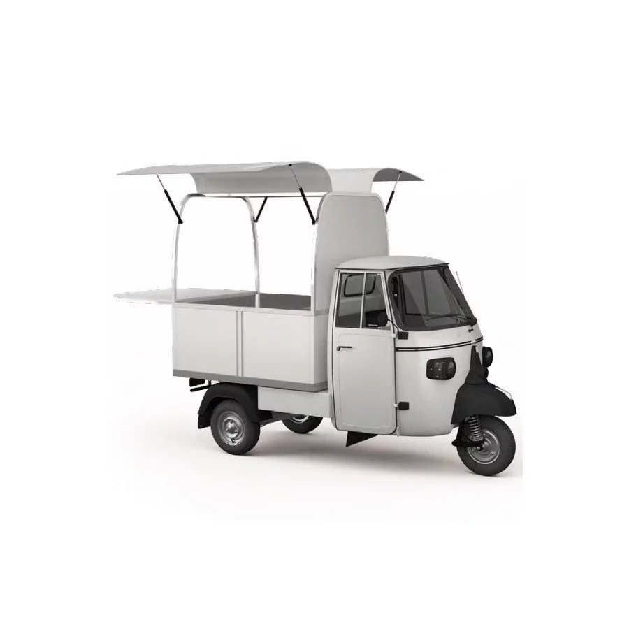 Bílý Piaggio Coffee Truck – pojízdná kavárna