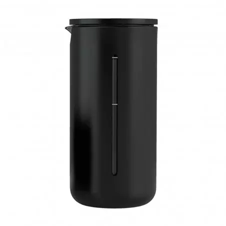 Černý French press Timemore U s objemem 450 ml, rozbalený model.