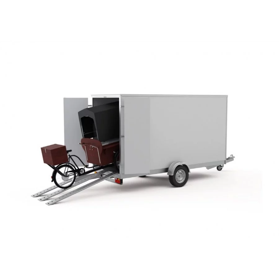 Cargo trailer pro převoz pojízdné kavárny typu coffee bike