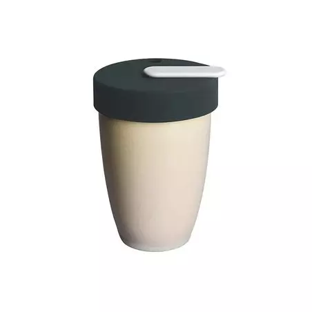 Porcelánový cestovní hrnek Loveramics Nomad v barvě slonové kosti s objemem 250 ml, vhodný do držáků nápojů v autě.