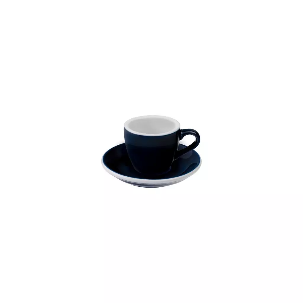 Loveramics Egg - Espresso 80 ml Cup and Saucer - Denim
