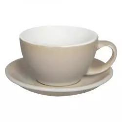 Loveramics Egg - Cafe Latte 300 ml Cup and Saucer - Ivory