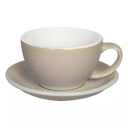 Loveramics Egg - Cafe Latte 300 ml Cup and Saucer - Ivory
