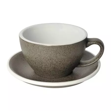 Loveramics Egg - Cafe Latte 300 ml Cup and Saucer - Granite