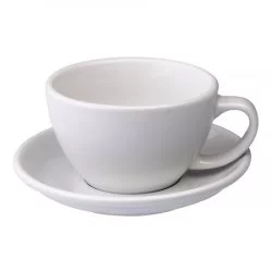 Loveramics Egg - Cafe Latte 300 ml Cup and Saucer - White