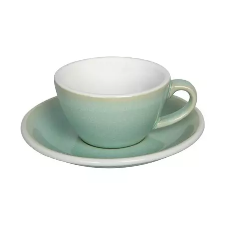 Loveramics Egg - Flat White 150 ml Cup and Saucer - Basil