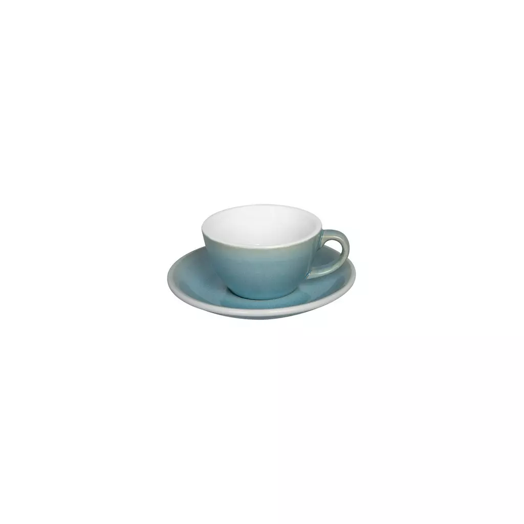 Loveramics Egg - Flat White 150 ml Cup and Saucer - Ice Blue