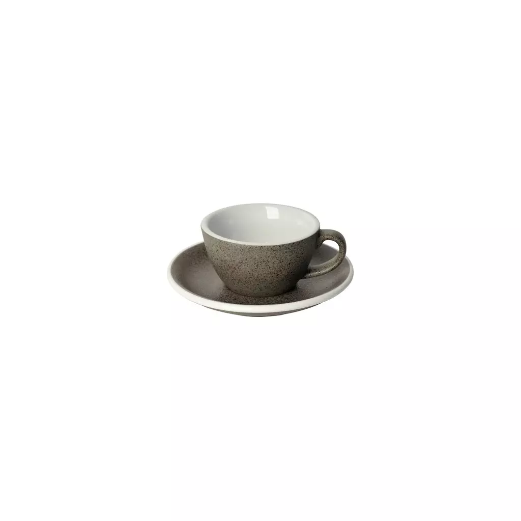 Loveramics Egg - Flat White 150 ml Cup and Saucer - Granite