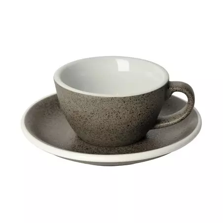 Loveramics Egg - Flat White 150 ml Cup and Saucer - Granite