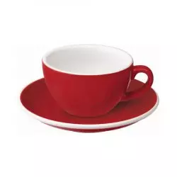 Loveramics Egg - Flat White 150 ml Cup and Saucer - Red
