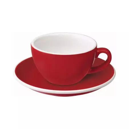 Loveramics Egg - Flat White 150 ml Cup and Saucer - Red