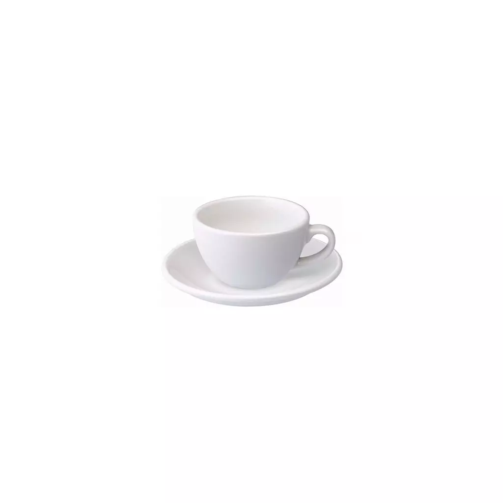 Loveramics Egg - Flat White 150 ml Cup and Saucer - White