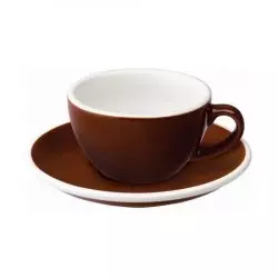 Loveramics Egg - Flat White 150 ml Cup and Saucer - Brown