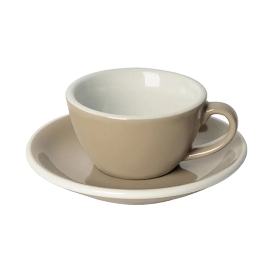 Loveramics Egg - Flat White 150 ml Cup and Saucer - Taupe