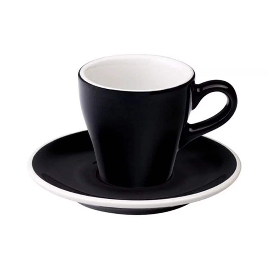 Loveramics Tulip - Cup and saucer - Espresso 80 ml - Black