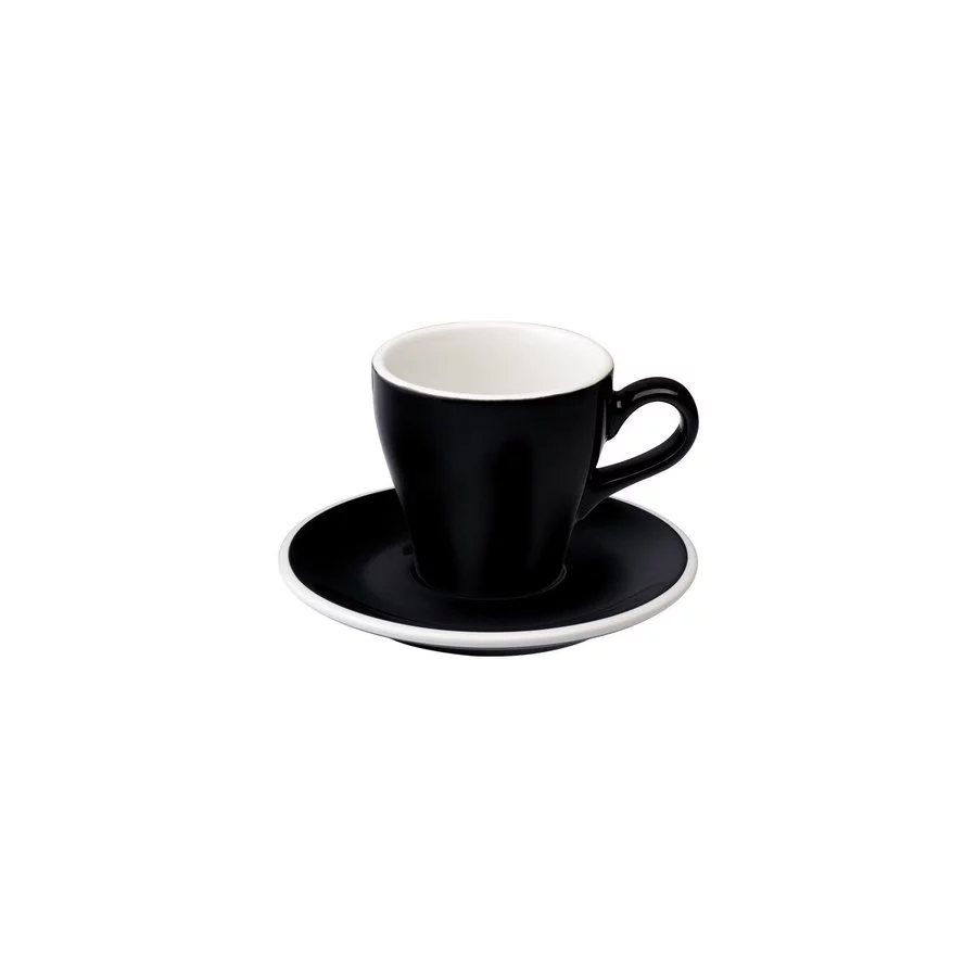 Loveramics Tulip - Cup and sauecr - Cappuccino 180 ml - Black