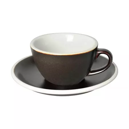 Loveramics Egg - Flat White 150 ml Cup and Saucer - Gunpowder