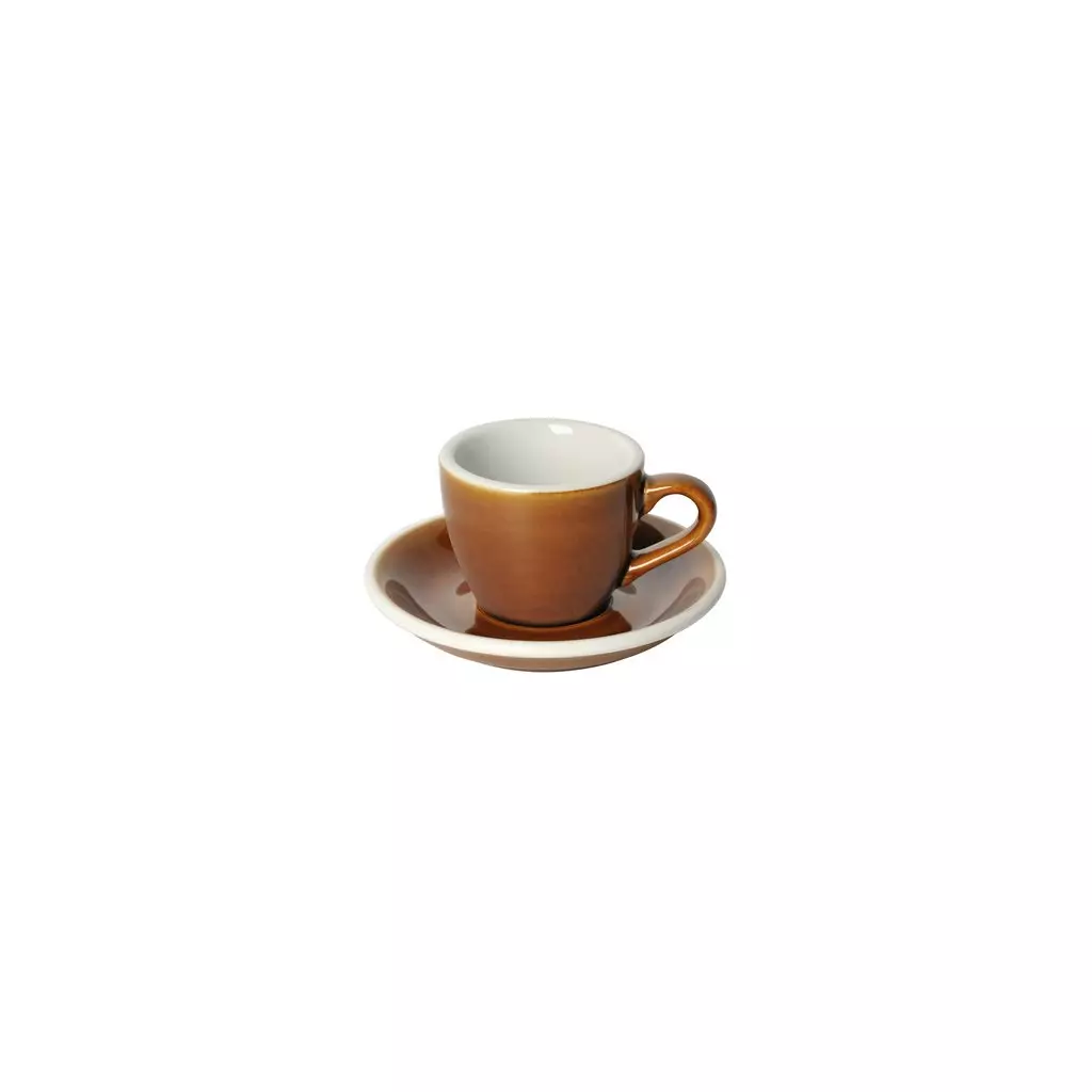 Loveramics Egg - Espresso 80 ml Cup and Saucer - Caramel