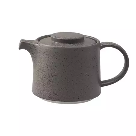 Porcelánová konvička na čaj Loveramics Stone v barvě granitu s objemem 600 ml a integrovaným sítkem.