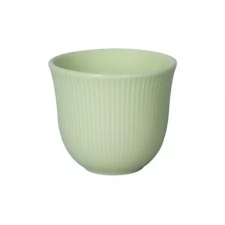 Porcelánový degustační hrnek Loveramics Brewers o objemu 250 ml s reliéfním vzorem v zelené barvě.