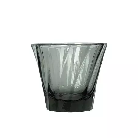 Černé espresso sklo Loveramics Twisted o objemu 70 ml, vyrobené ze skla.