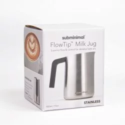 Stříbrná konvička na mléko Subminimal Flowtip v originálním balení