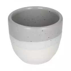 Šedá šálka na caffe latté Aoomi Haze Mug 03WG s objemem 200 ml.